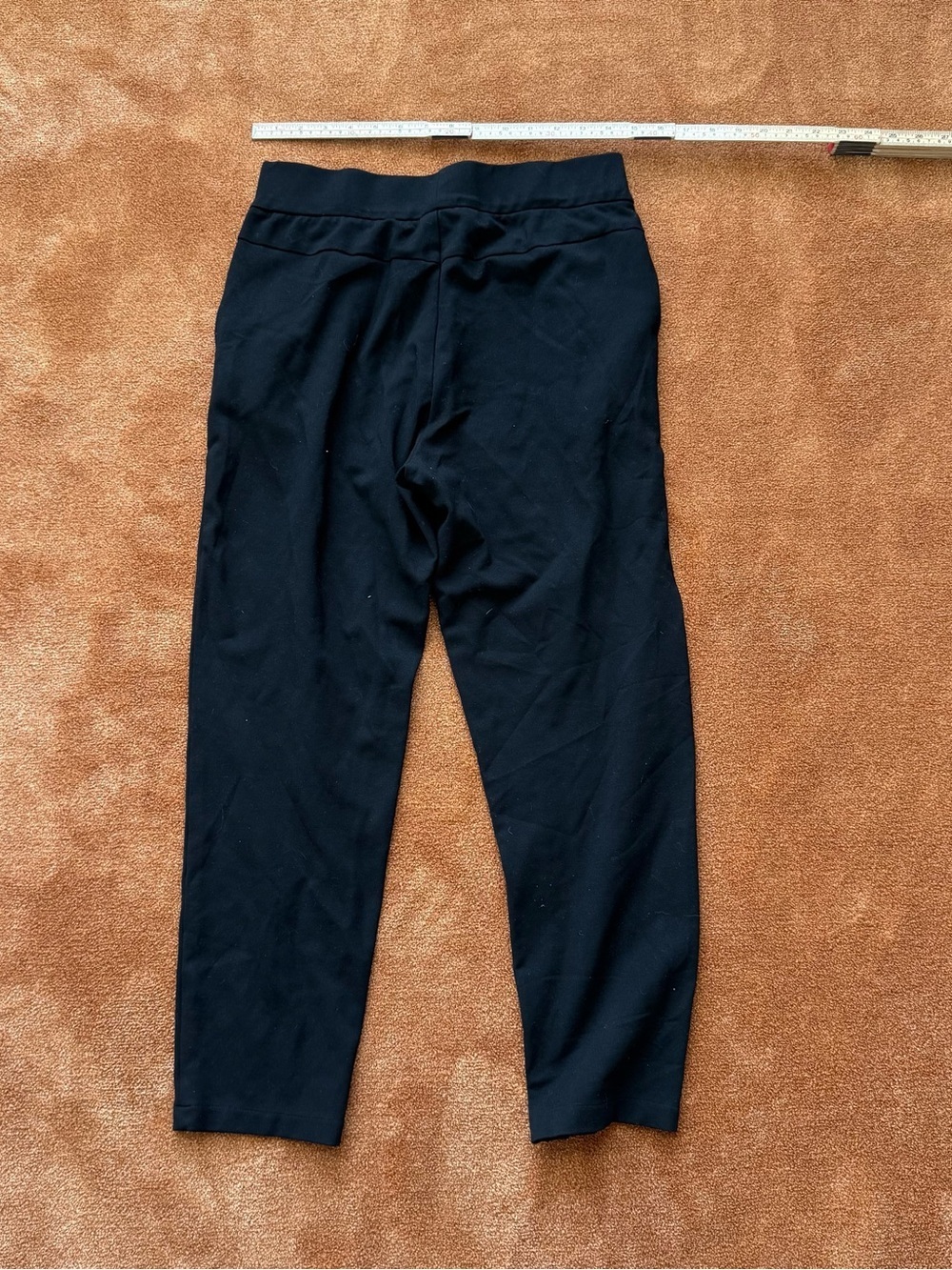 Women's Black Stretch High-Rise Ankle Pants